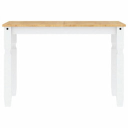 Berkfield Dining Table Corona White 112X60X75 Cm Solid Wood Pine - thumbnail 4