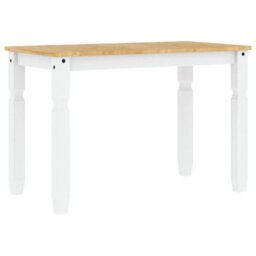 Berkfield Dining Table Corona White 112X60X75 Cm Solid Wood Pine - thumbnail 6