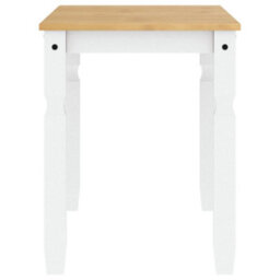 Berkfield Dining Table Corona White 112X60X75 Cm Solid Wood Pine - thumbnail 5