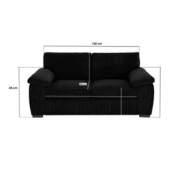 BlissFurniture Ltd Jumbo Cord 2 Seater Sofa Stylish & Compact Sofa For Modern Living Rooms And Flats Enhance Comfort Without Compromising Space - thumbnail 3