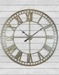 Life Interiors Modern Large Silver Skeleton Clock - thumbnail 2