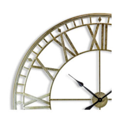 Life Interiors Modern Large Silver Skeleton Clock - thumbnail 3