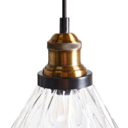 Wyld And Coco 3-Point Glass And Iron Pendant Lamp, Textured Shades, Adjustable Height, 3 Bulbs - thumbnail 8