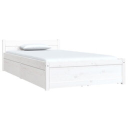 Berkfield Bed Frame With Drawers White 90X190 Cm 3Ft Single - thumbnail 3
