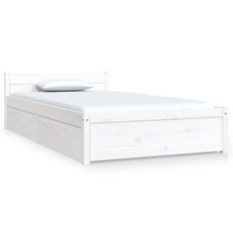 Berkfield Bed Frame With Drawers White 90X190 Cm 3Ft Single - thumbnail 2