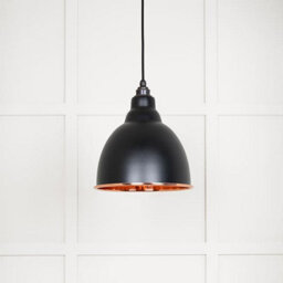 From the Anvil Hammered Copper Brindley Pendant In Elan Black - thumbnail 3