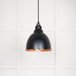 From the Anvil Hammered Copper Brindley Pendant In Elan Black - thumbnail 1