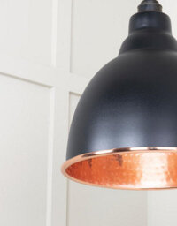 From the Anvil Hammered Copper Brindley Pendant In Elan Black - thumbnail 6