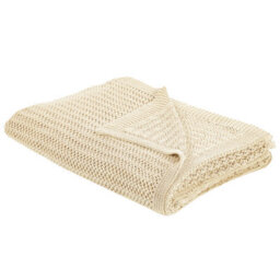 Beliani Bedspread Ilen Cotton 150 X 200 Cm Beige - thumbnail 4
