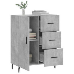 Berkfield Classic Sideboard Concrete Grey 69.5X34X90 Cm Engineered Wood - thumbnail 4