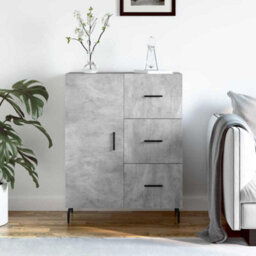 Berkfield Classic Sideboard Concrete Grey 69.5X34X90 Cm Engineered Wood - thumbnail 2