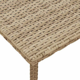 Walplus Garden Coffee Table Rectangular Beige 40X40X37 Cm Poly Rattan - thumbnail 7