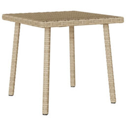 Walplus Garden Coffee Table Rectangular Beige 40X40X37 Cm Poly Rattan - thumbnail 6