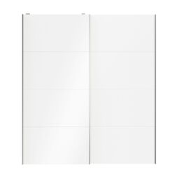 GoodHome Atomia Mirror Panelled With 2 Mirror Doors White High Gloss 2 Door Sliding Wardrobe Door Kit (H)2250mm (W)2000mm - thumbnail 2