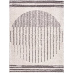 Livabliss Fossay Shaggy-Washable Beige Brown Green Grey Global High Pile Living Bedroom Rug 200 X 275 Cm Easy Care, Non Shedding - thumbnail 1