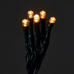 120 Warm White Led String Lights With Timer Function Green Cable - thumbnail 5