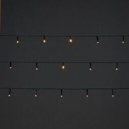 120 Warm White Led String Lights With Timer Function Green Cable - thumbnail 6