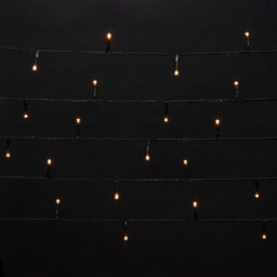 120 Warm White Led String Lights With Timer Function Green Cable - thumbnail 1