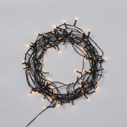 120 Warm White Led String Lights With Timer Function Green Cable - thumbnail 3