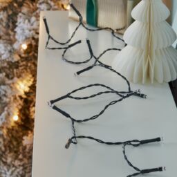 120 Warm White Led String Lights With Timer Function Green Cable - thumbnail 4