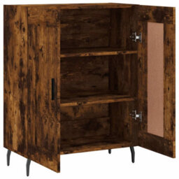 Berkfield Sideboard Smoked Oak 69.5X34X90 Cm Engineered Wood - thumbnail 6