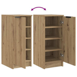 Berkfield Durable Shoe Cabinet Artisan Oak 30X35X70 Cm Engineered Wood - thumbnail 7
