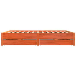 Berkfield Bed Frame Without Mattress Wax Brown 180X200 Cm Super King Solid Wood Pine - thumbnail 7