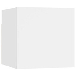 Berkfield 4 Piece Tv Cabinet Set White Engineered Wood - thumbnail 4