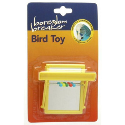 Rosewood Boredom Breaker Budgie & Canary Perch Mirror W/beads - Pack Of 6