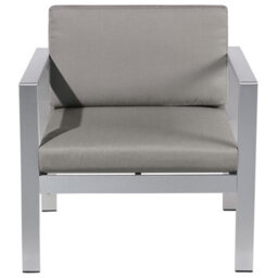 Beliani Garden Armchair Salerno Metal Dark Grey - thumbnail 4