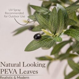 Christow Artificial Olive Tree Realistic Leaves Olives Indoor Outdoor 4Ft - thumbnail 3
