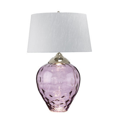 Luminosa Lighting Elstead Samara Large Table Lamp Plum-Tinted Glass - image 1