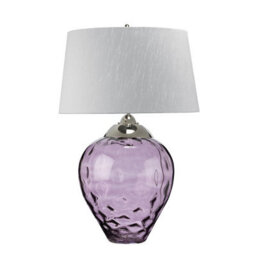 Luminosa Lighting Elstead Samara Large Table Lamp Plum-Tinted Glass - thumbnail 2