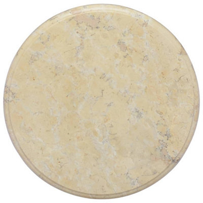 Berkfield Table Top Cream Radius 40X2.5 Cm Marble - image 1