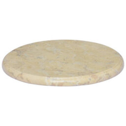 Berkfield Table Top Cream Radius 40X2.5 Cm Marble - thumbnail 2