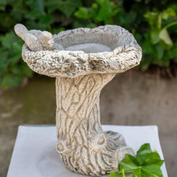 Stone Cast 'bird Nest' Design Garden Birdbath - thumbnail 2