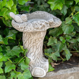 Stone Cast 'bird Nest' Design Garden Birdbath - thumbnail 5