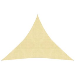 Berkfield Sunshade Sail 160 G/m2 Beige 4.5X4.5X4.5 M Hdpe - thumbnail 1