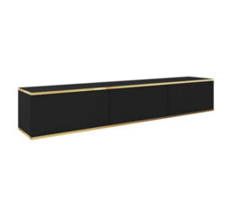 Arte Stylish Oro Floating Tv Cabinet H300mm W1750mm D320mm In Black - Chic Entertainment Solution - thumbnail 1