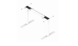 REJS Futuro Compact Adjustable By Electric Drive Metal Desk Frame, Height: 685-1180mm, Width: 900-1200mm - White - thumbnail 1
