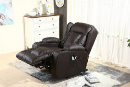 More4Homes Caesar Single Motor Electric Rise Recliner Bonded Leather Armchair Electric Lift Riser Chair (Brown) - thumbnail 9