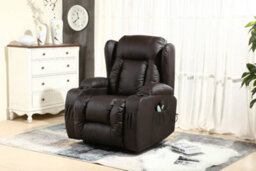 More4Homes Caesar Single Motor Electric Rise Recliner Bonded Leather Armchair Electric Lift Riser Chair (Brown) - thumbnail 8