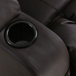 More4Homes Caesar Single Motor Electric Rise Recliner Bonded Leather Armchair Electric Lift Riser Chair (Brown) - thumbnail 7