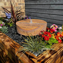 Outdoor Living UK Sandstone Millstone 50Cm Natural Stone Water Feature Without Cover Without Sump Kit