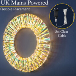 Christow Christmas Warm White Iridescent Led Wreath - thumbnail 6