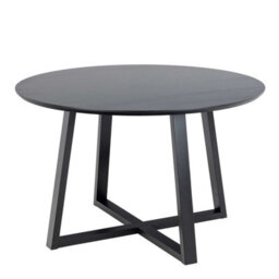 Wyld Haus Frida Black Round Dining Table 120Cm - Seats 4 - thumbnail 2