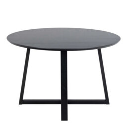 Wyld Haus Frida Black Round Dining Table 120Cm - Seats 4 - thumbnail 3