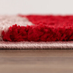 The Rugs Joli Red And Pink Chequered Rug Soft Dense Pile Easy To Clean And Pet Friendly For Living Rooms And Bedrooms - thumbnail 3