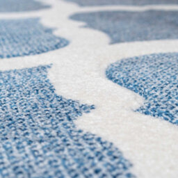 Loomed Navy Blue Grey Modern Trellis Living Area Rug 190X280Cm - thumbnail 5