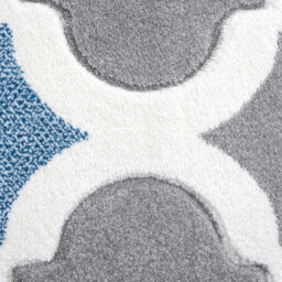 Loomed Navy Blue Grey Modern Trellis Living Area Rug 190X280Cm - thumbnail 4